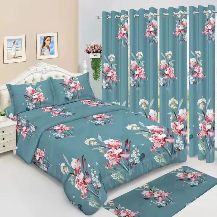 Membubarkan kain kulit persik cetak untuk tempat tidur